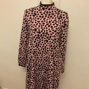 NWT Ann Taylor animal jacquard sweater dress.